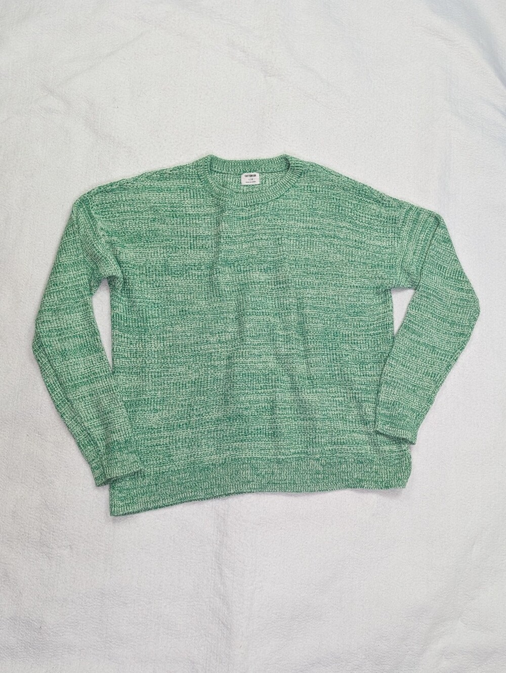 Cotton On Cotton Sweater Womens Size Large Crew Neck Knit Pullover Green
